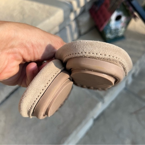 Minnetonka Leila Mule Stone suede open heel slide on shoes Sz 11 - Picture 8 of 8